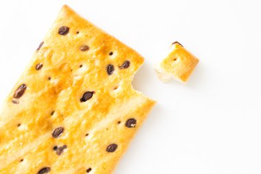 Beyaz ısırık ile çikolatalı kurabiye