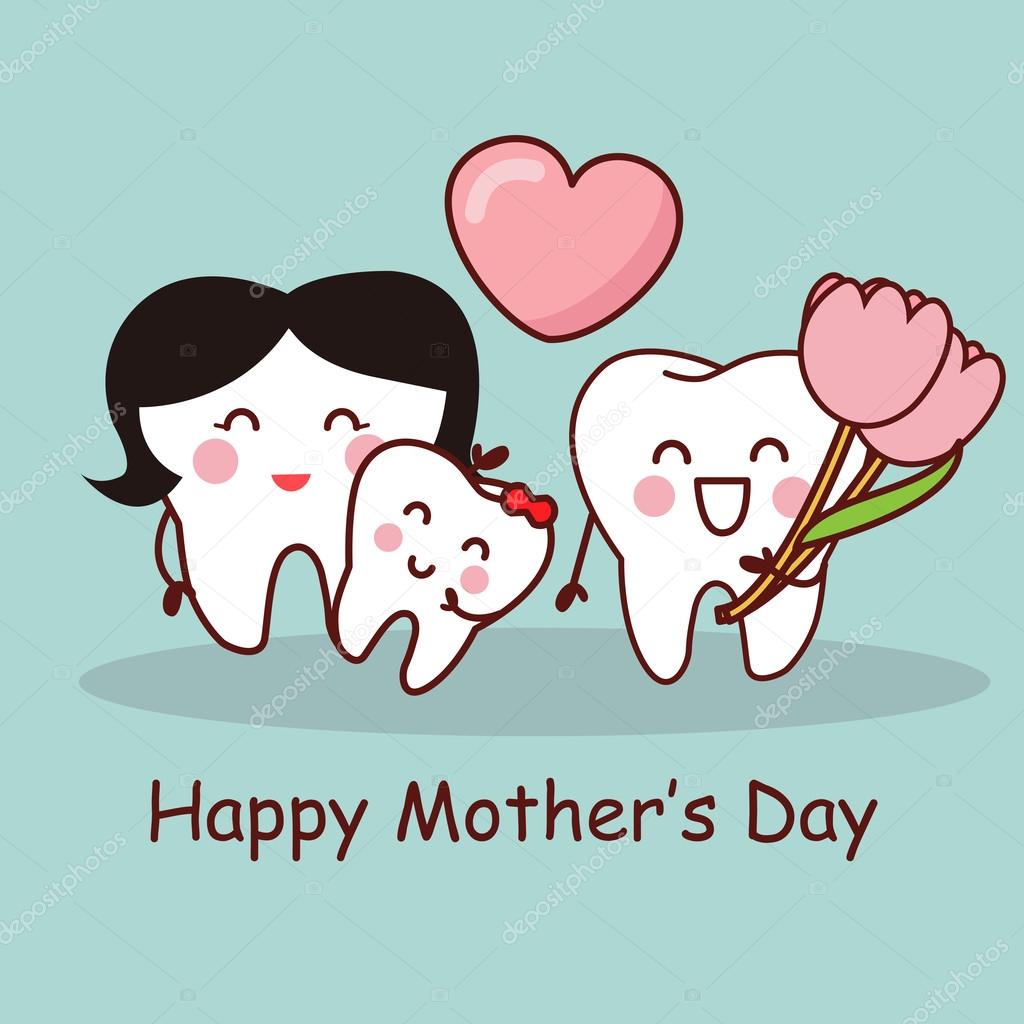  tooth with Happy Mother Day