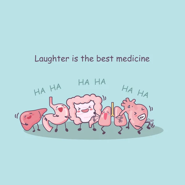 Lachen is het beste medicijn — Stockvector