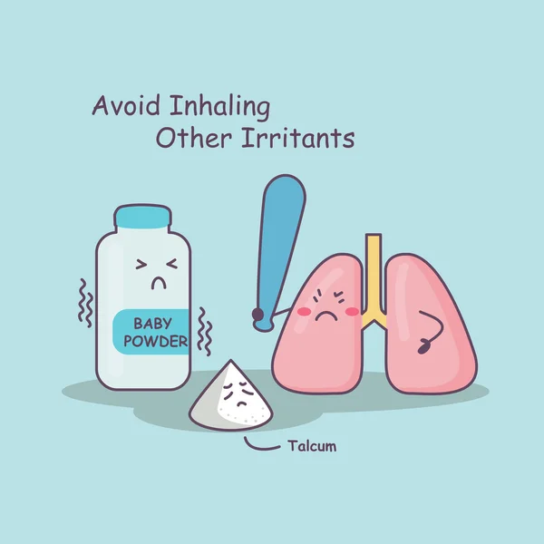Płuc należy unikać wdychania innych substancji drażniących — Wektor stockowy