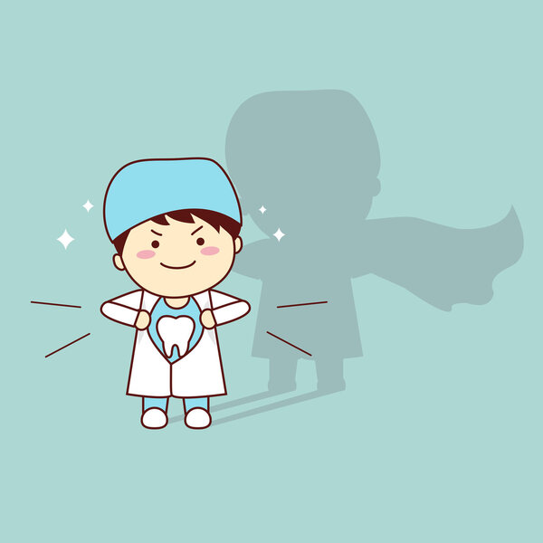 Super health cartoon tooth dentist 