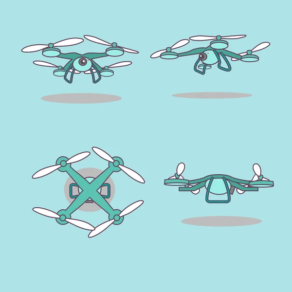 Drone con todos los ángulos — Vector de stock