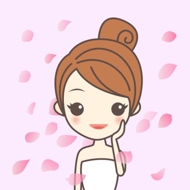 çizgi film kız yüzünü bakım 