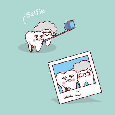 çizgi film üst düzey diş selfie