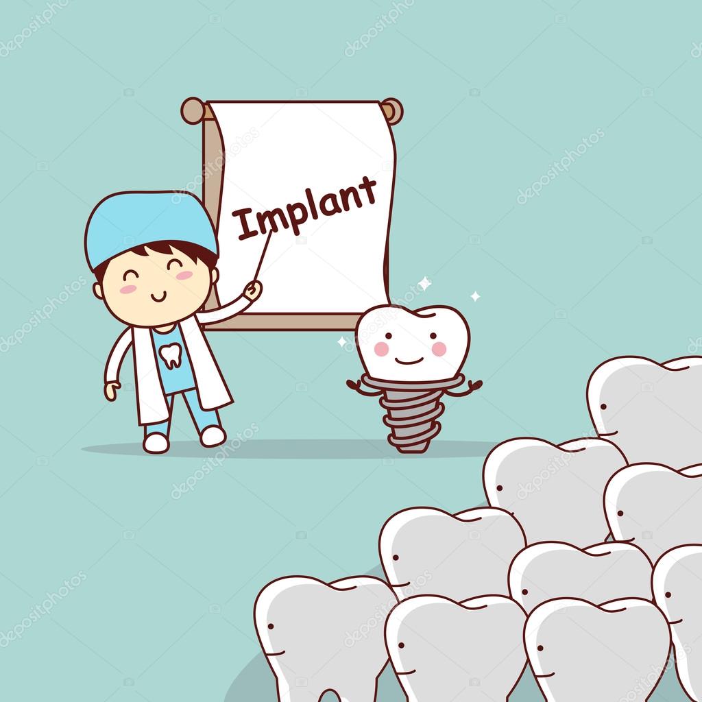 dentist teach teeth implant