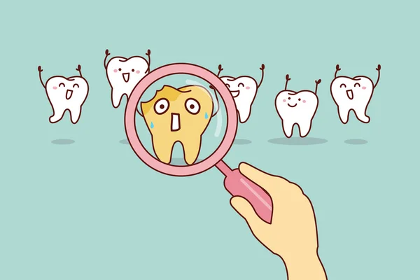 Мультфільм руйнування зубів — стоковий вектор
