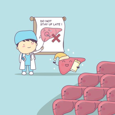 çizgi film doktor öğretmek karaciğer
