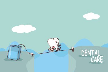 çizgi film diş ipi ile