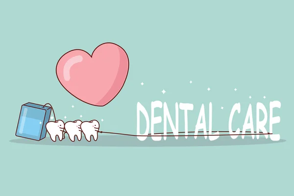 Concepto de cuidado dental — Vector de stock