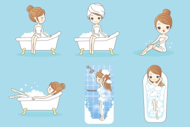 çizgi film woamn duş alıyor 