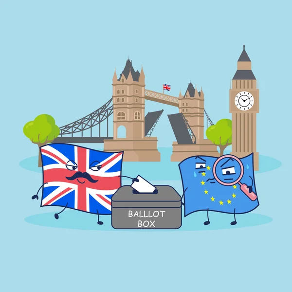 Bandiera UE e bandiera britannica — Vettoriale Stock