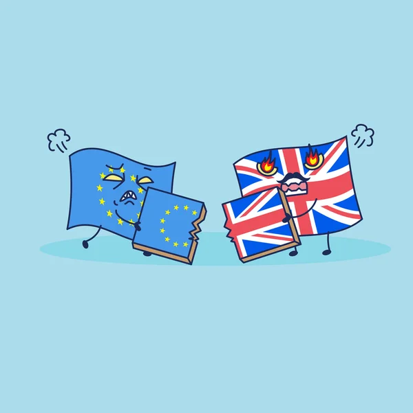 Brext британський прапор прапором ЄС — стоковий вектор