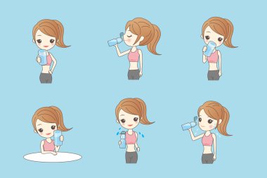 Güzellik spor kadın içiyor 