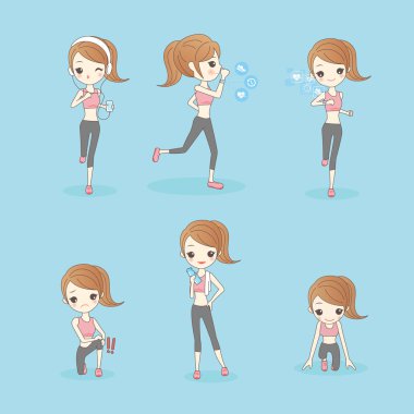Güzellik spor kadın koşuyor 