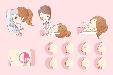 woman breast cancer concept clipart