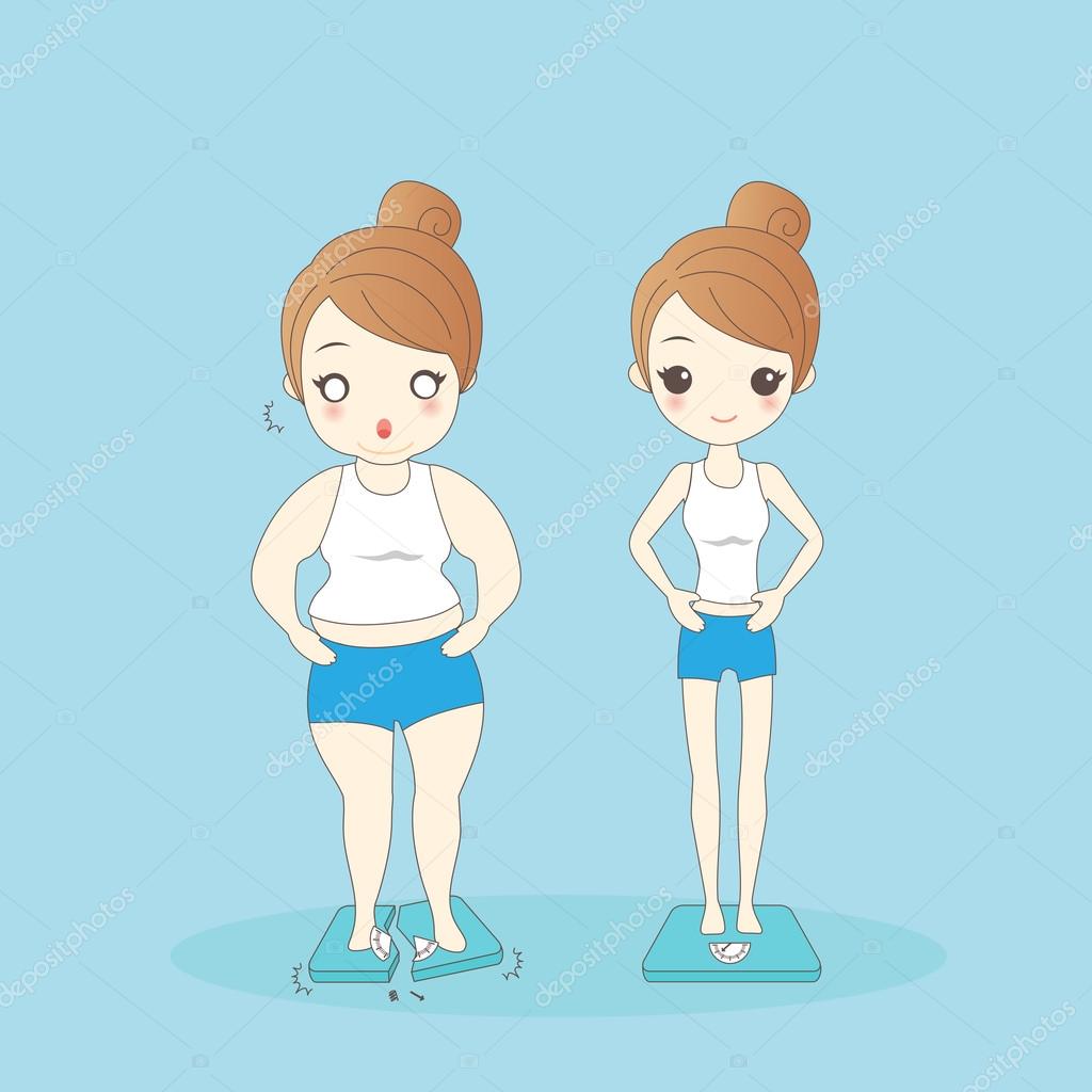 Fat woman and slim woman Stock Vector by ©etoileark 118850980