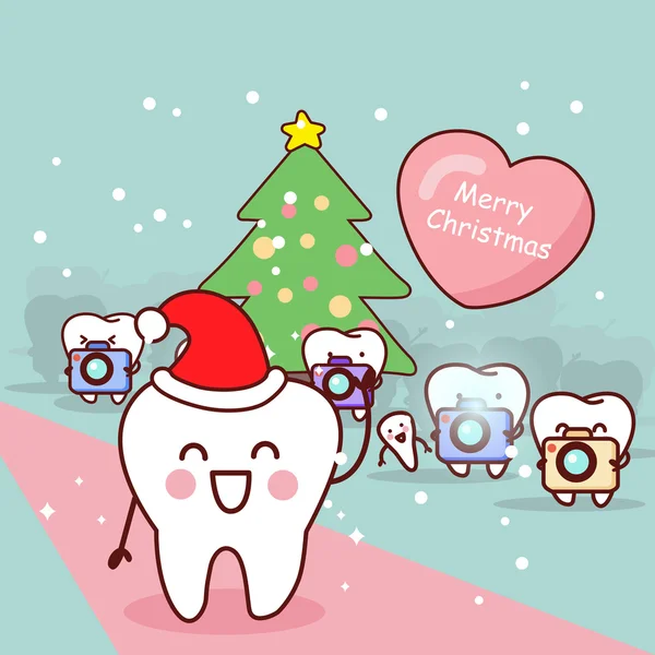 Szczęśliwy kreskówka zęba i dentysta — Wektor stockowy