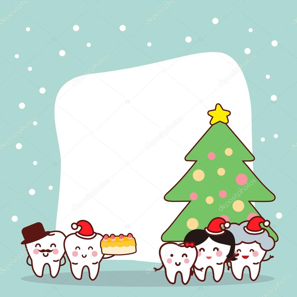 christmas and snow with tooth