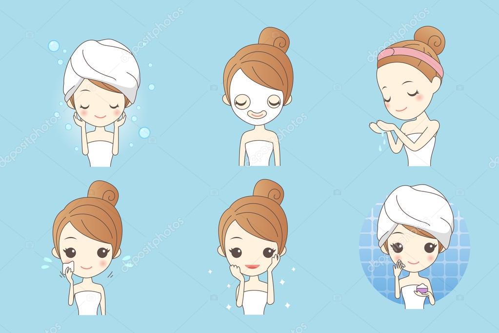 Cartoon skin care woman Stock Vector Image by ©etoileark #121131754 Cartoon skin care woman Stock Vector Image by ©etoileark #121131754