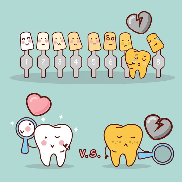 Dente com ferramenta de clareamento —  Vetores de Stock