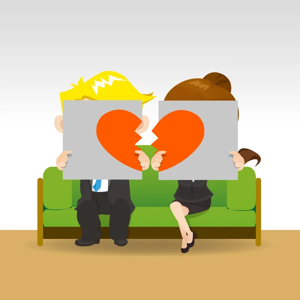 Persone arrabbiate Divorzio — Vettoriale Stock