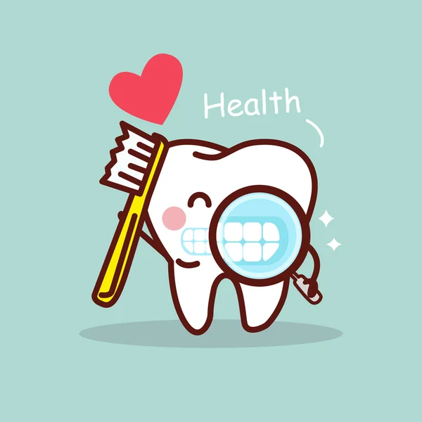 Health cartoon tooth — Stock Vector