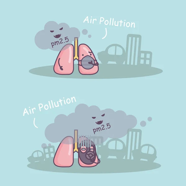 PM 2.5 não é saudável —  Vetores de Stock