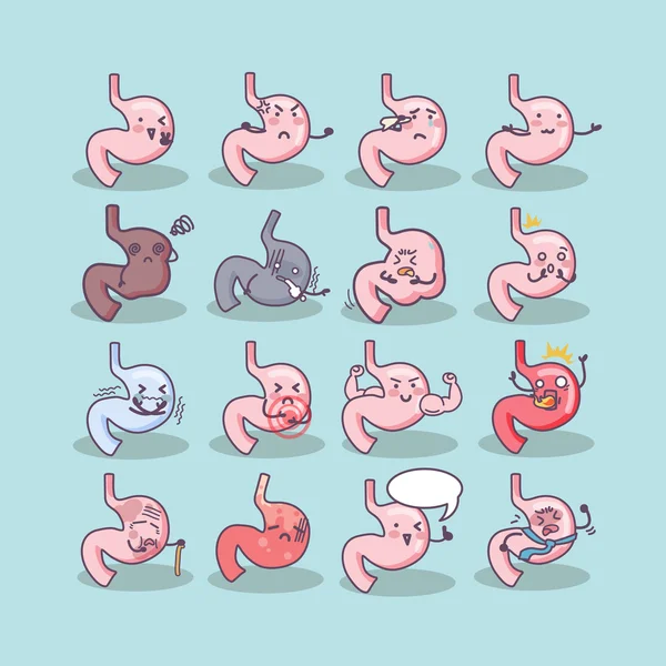 Toutes sortes de concept d'estomac — Image vectorielle