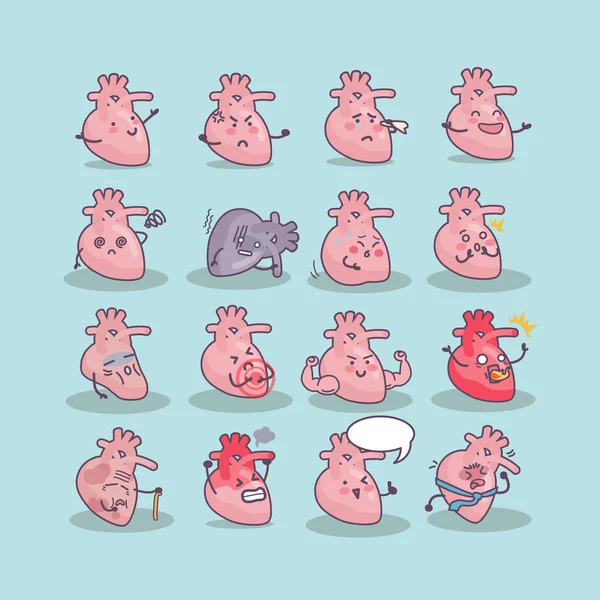 모든 종류의 심장 개념 — 스톡 벡터