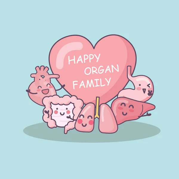 Счастливая семья органов — стоковый вектор