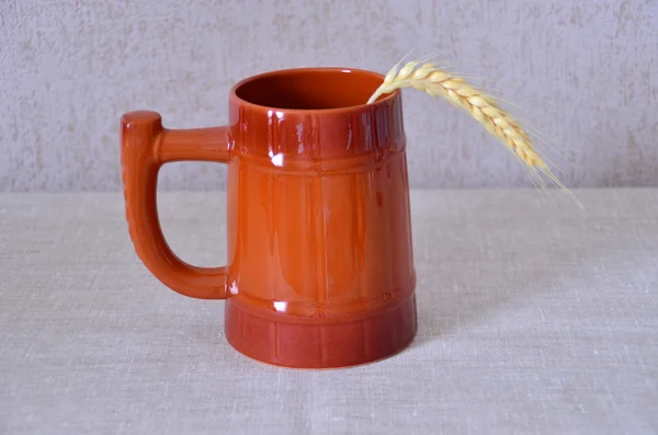 Ceramic beer mug — Stock Photo, Image