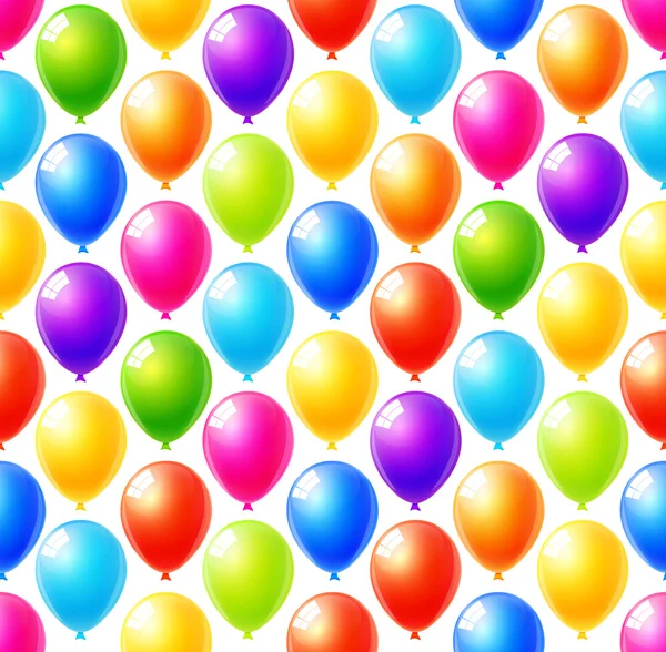 Patrón sin costuras de fondo de globos de colores — Vector de stock