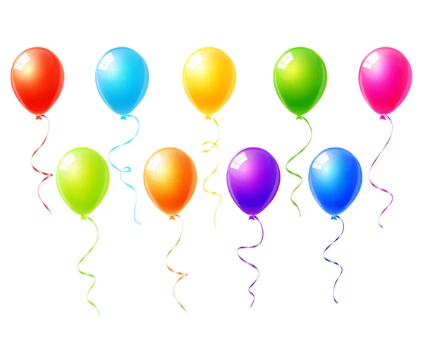 Ensemble de ballons colorés — Image vectorielle