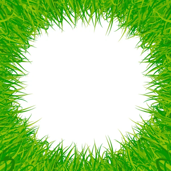 Zielona trawa rama wektor — Wektor stockowy