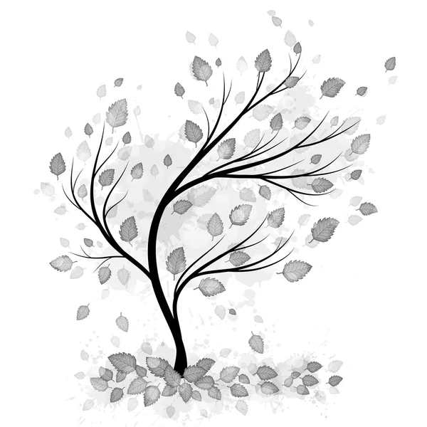 Drzewo sylwetka tło wektor — Wektor stockowy