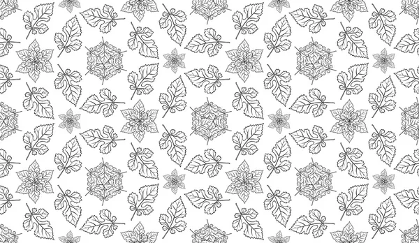 Seamless pattern floral background for coloring page vector — Stock Vector