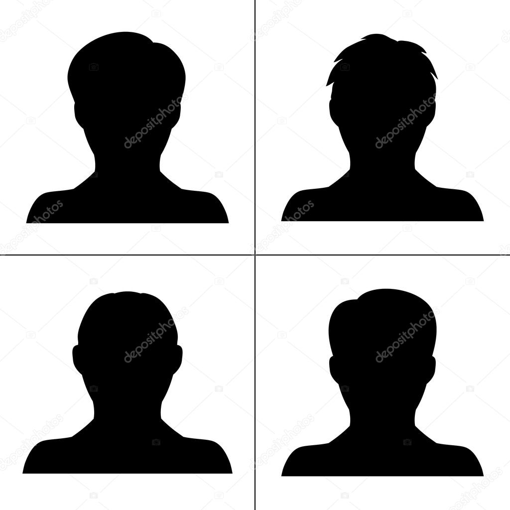 man icons set vector