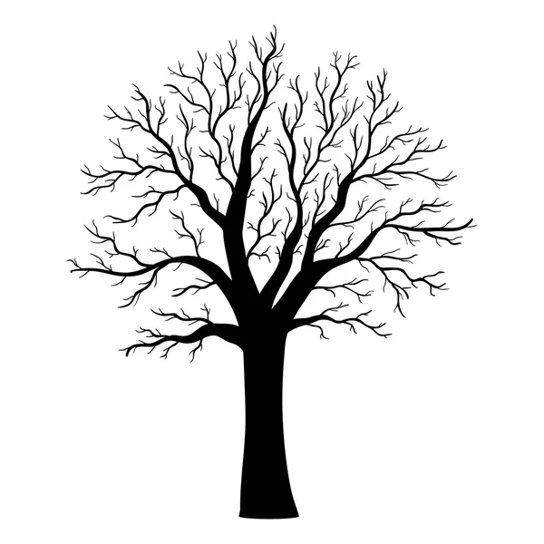 Árbol silueta vector — Archivo Imágenes Vectoriales