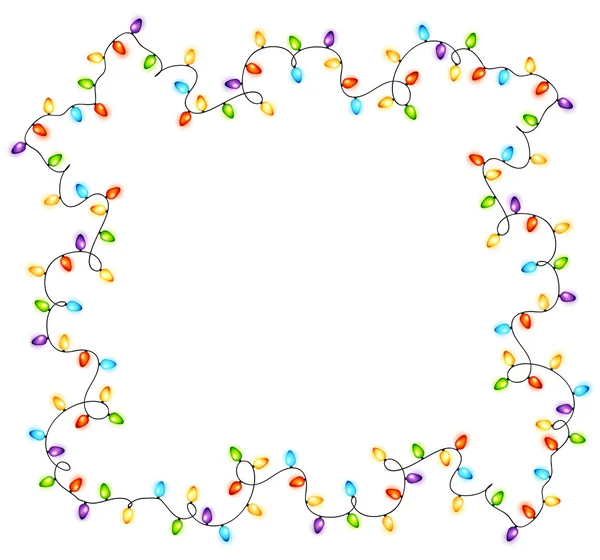 クリスマス電球フレーム — ストックベクタ