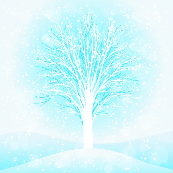 Un albero invernale — Vettoriale Stock