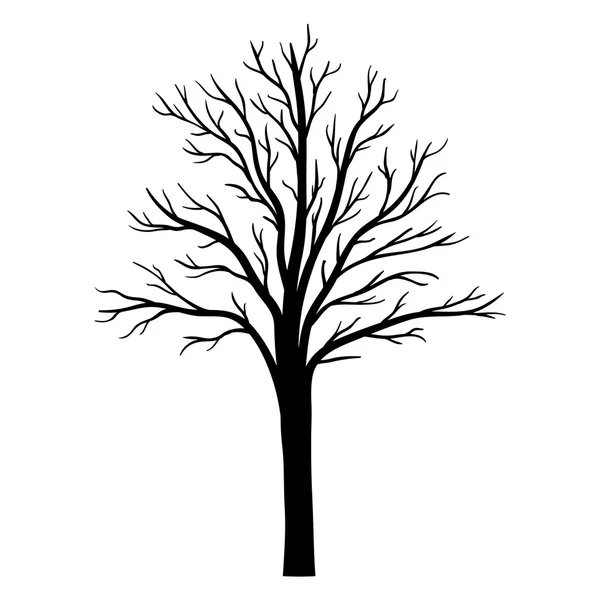 Silueta de árbol vectorial — Archivo Imágenes Vectoriales