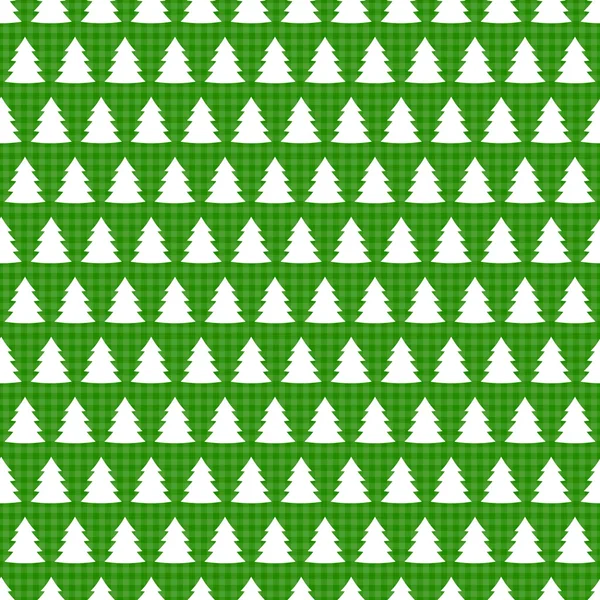 크리스마스 나무와 크리스마스 원활한 패턴 — 스톡 벡터