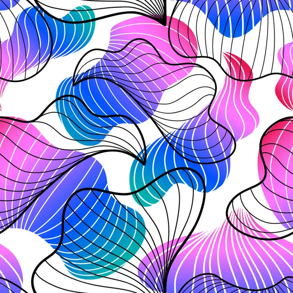 Hermoso patrón inconsútil abstracto colorido. Fondo, textura, textil, tela — Vector de stock