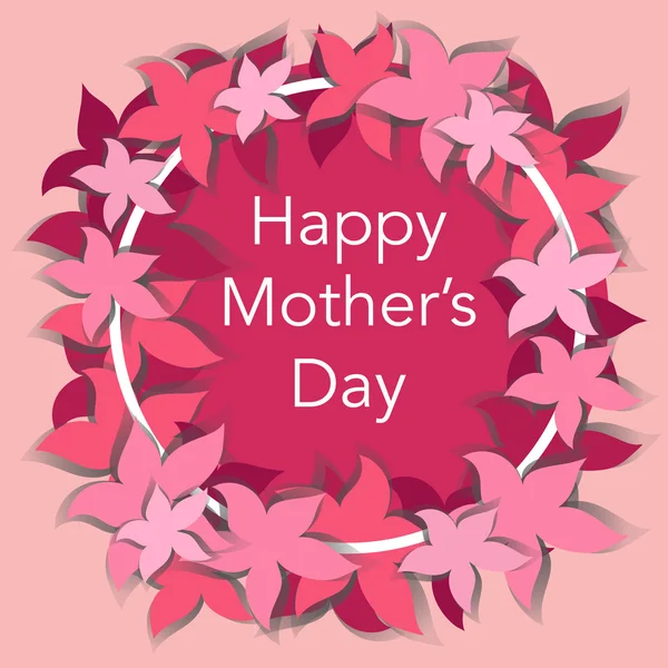 Happy Ημέρα της μητέρας διανυσματικά εικονογράφηση. Ευχετήρια κάρτα — Διανυσματικό Αρχείο