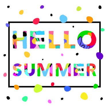 Yaz teklif benzersiz fırça doku sanatsal yazı tipi Merhaba. Vektör çizim