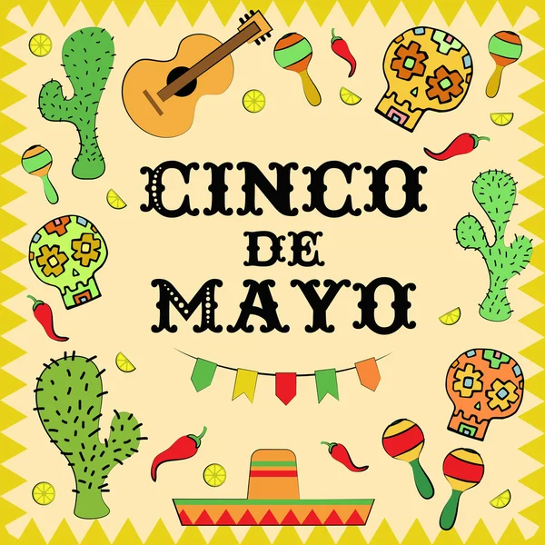 Cinco de Mayo mexikanska holiday vektor illustration — Stock vektor