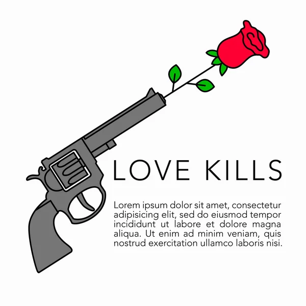 銃の花ストックベクター ロイヤリティフリー銃の花イラスト Depositphotos