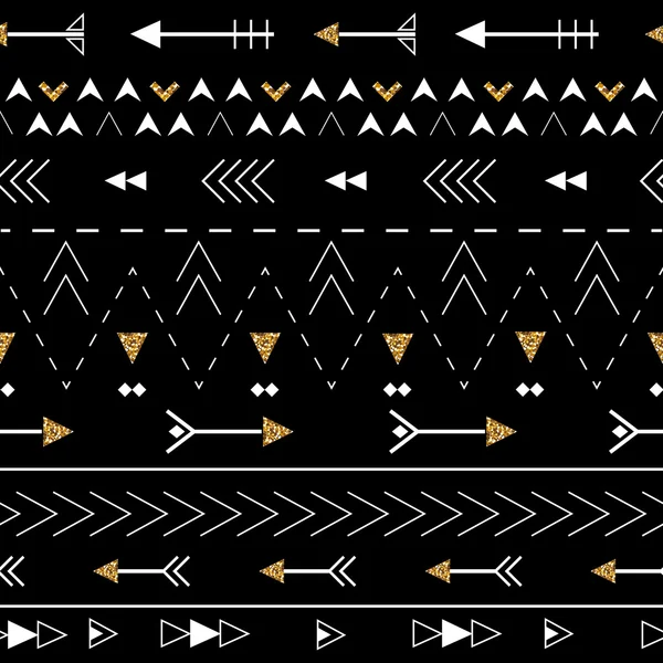 Tribal pijlen boho naadloze patroon. Etnische geometrische print. Achtergrondstructuur. Fabric, doek ontwerp, behang, verpakken — Stockvector