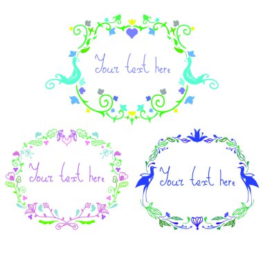 Sevimli vektör çerçeve