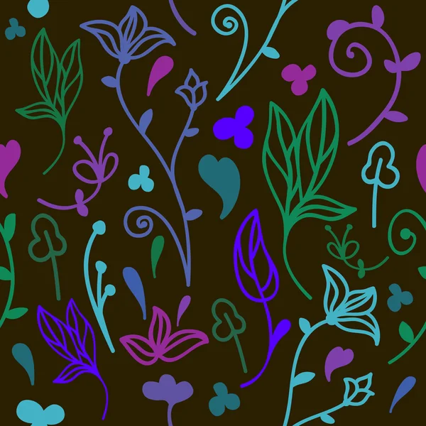 Χαριτωμένο άνευ ραφής floral στολίδι — Διανυσματικό Αρχείο